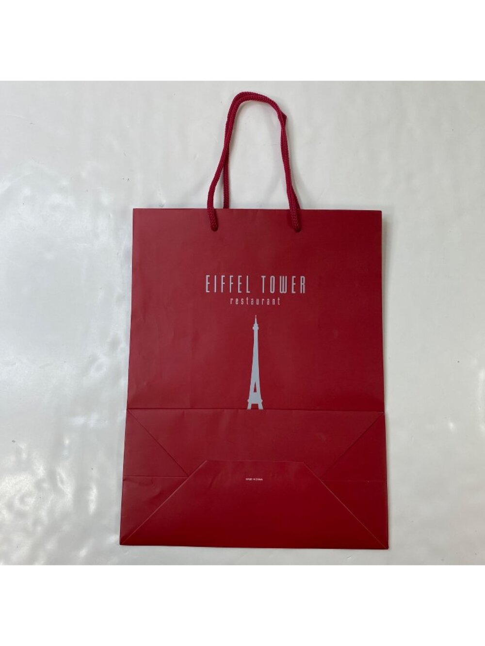 Eiffel Tower Restaurant Paris Las Vegas Souvenir Red Gift Bag Collector's Item